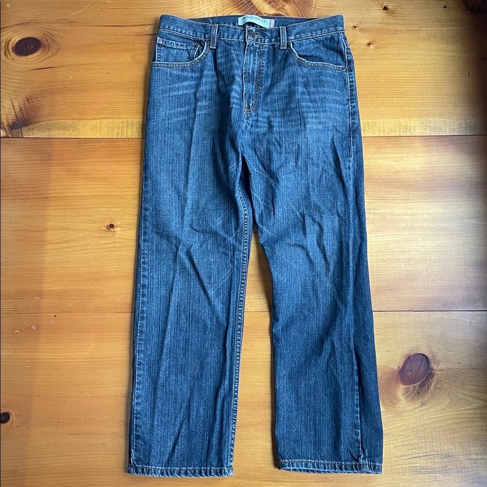 Levi's Men's 505 Regular Mid Rise Regular Fit Straight Leg Jeans - Size 34x30 - Picture 4 of 10